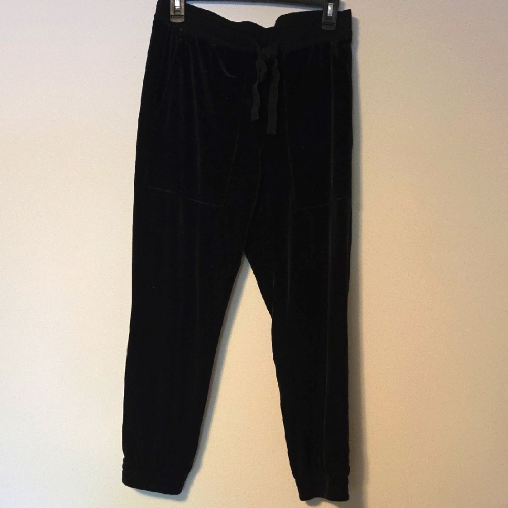 Elegant Black Velvet Women's Pants
